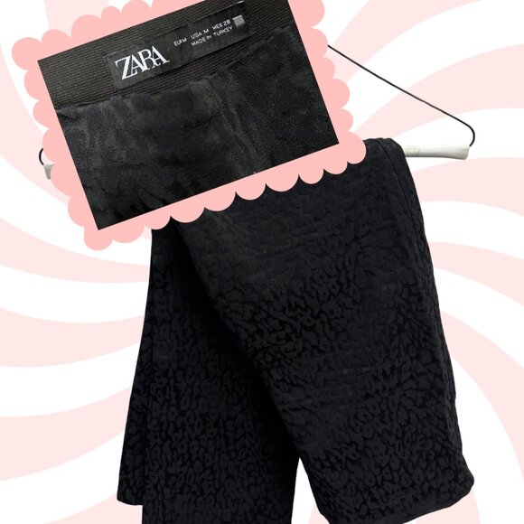 ZARA Black Leopard Capri Pants - Picture 4 of 4